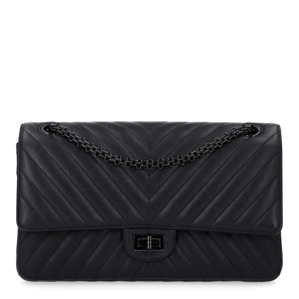 Sheepskin Chevron Quilted 2.55 Reissue 226 Flap So Black