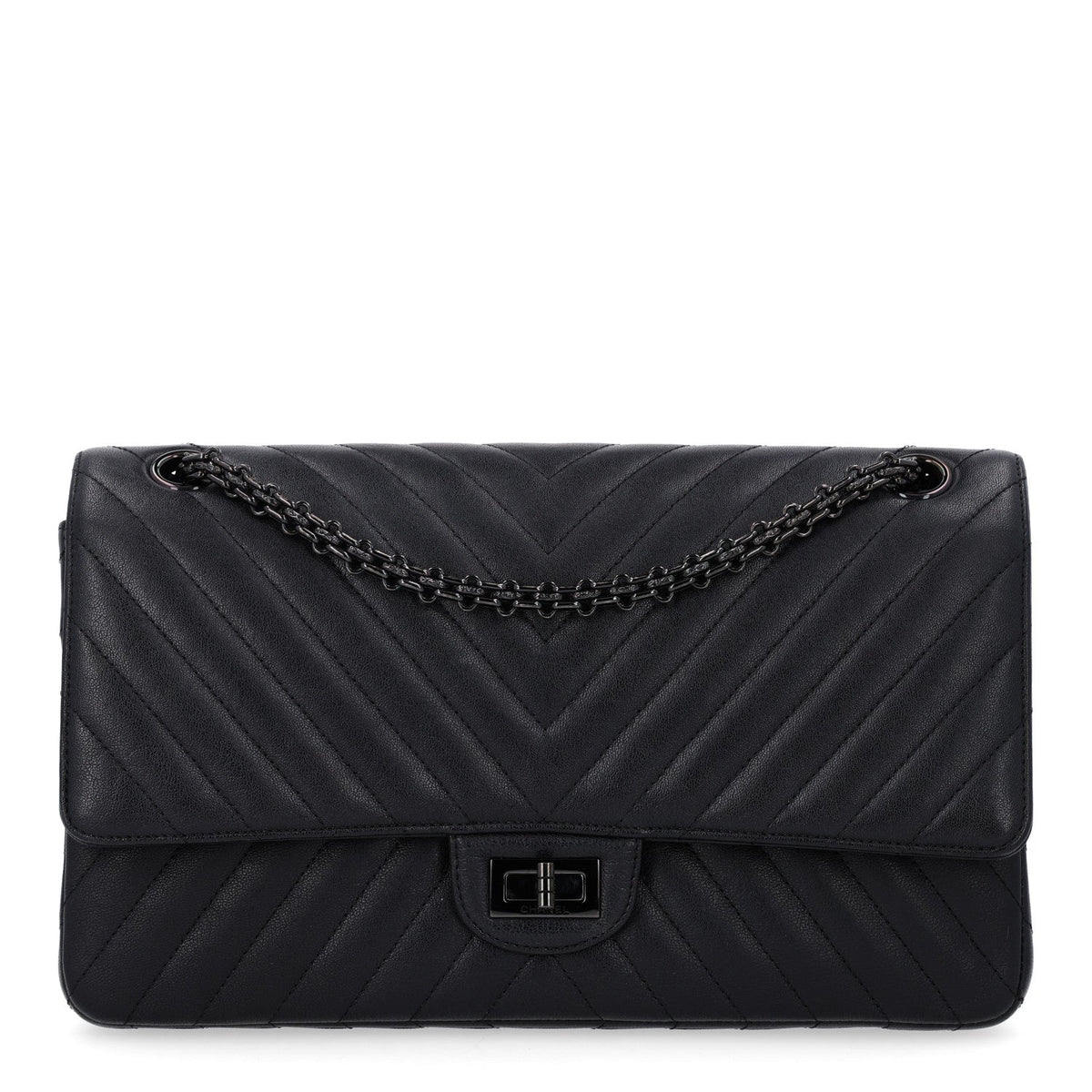 Sheepskin Chevron Quilted 2.55 Reissue 226 Flap So Black