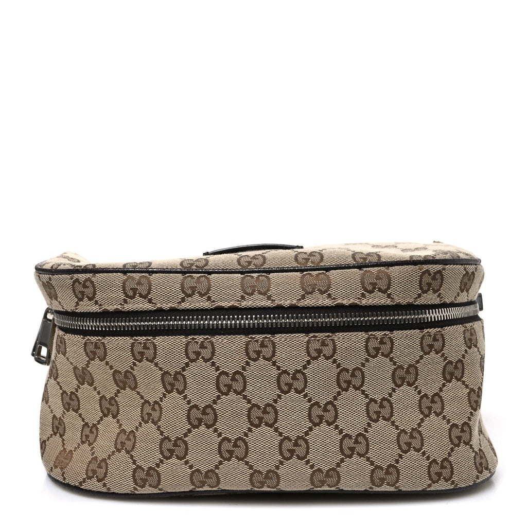 Monogram Dollar Calfskin Waist Pouch Beige Ebony Testa di Moro Marrone Scuro