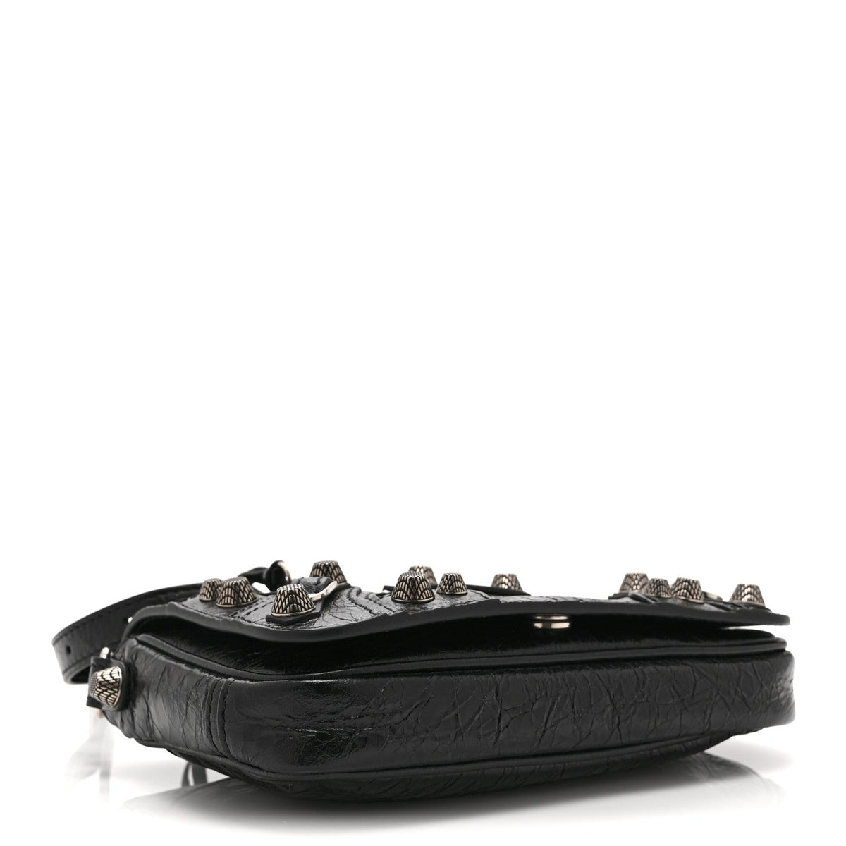 Agneau Arena Silver XS Le Cagole Flap Bag Black