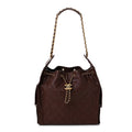 Caviar Quilted Medium Chanel 25 Handbag Dark Brown