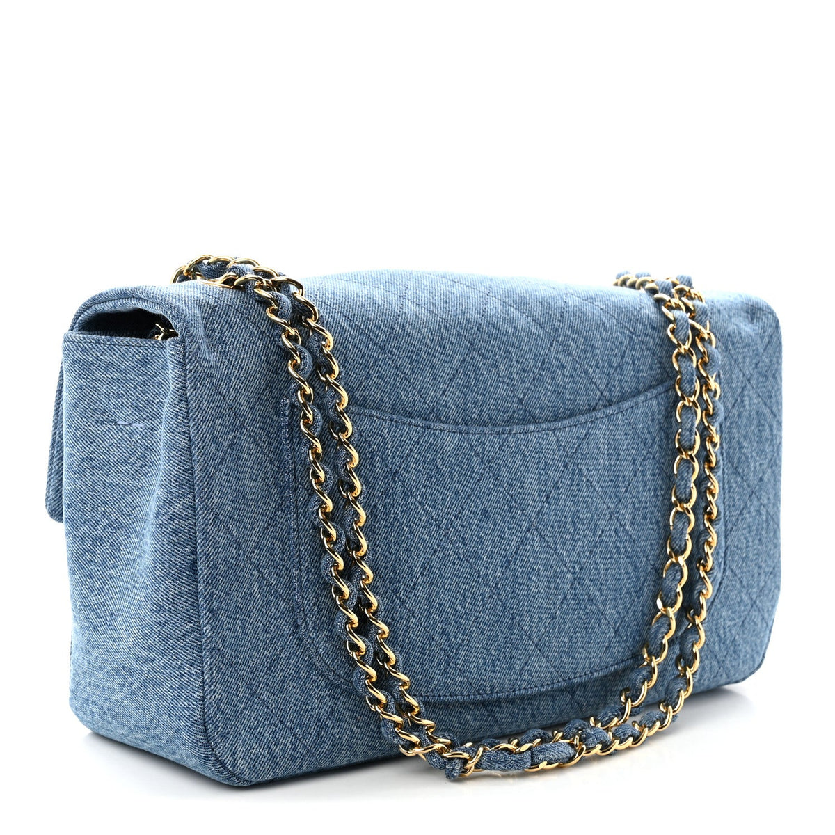 Denim Small Souplissimo Maxi Flap Blue