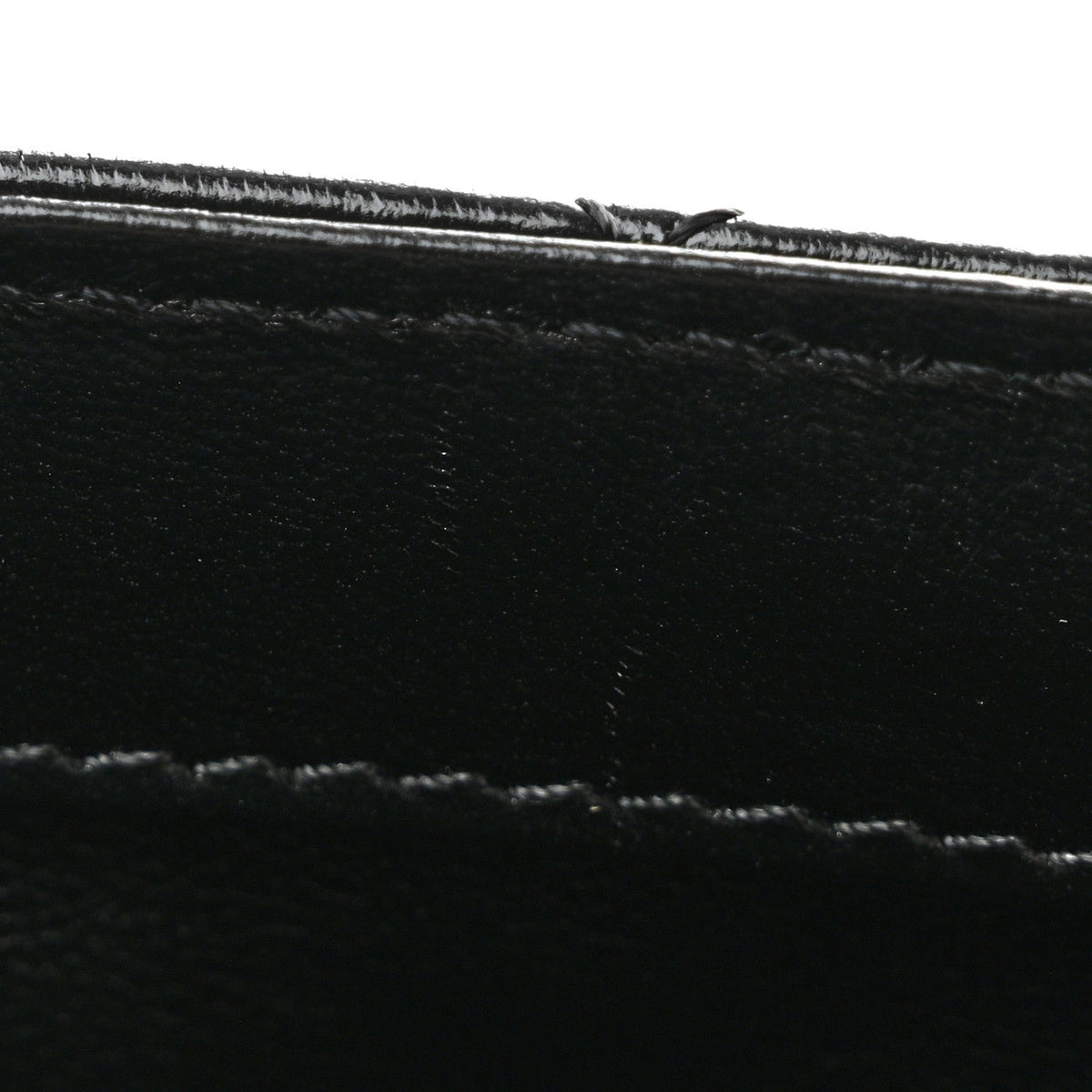 Shiny Lambskin Quilted Golden Links Top Handle Flap Black