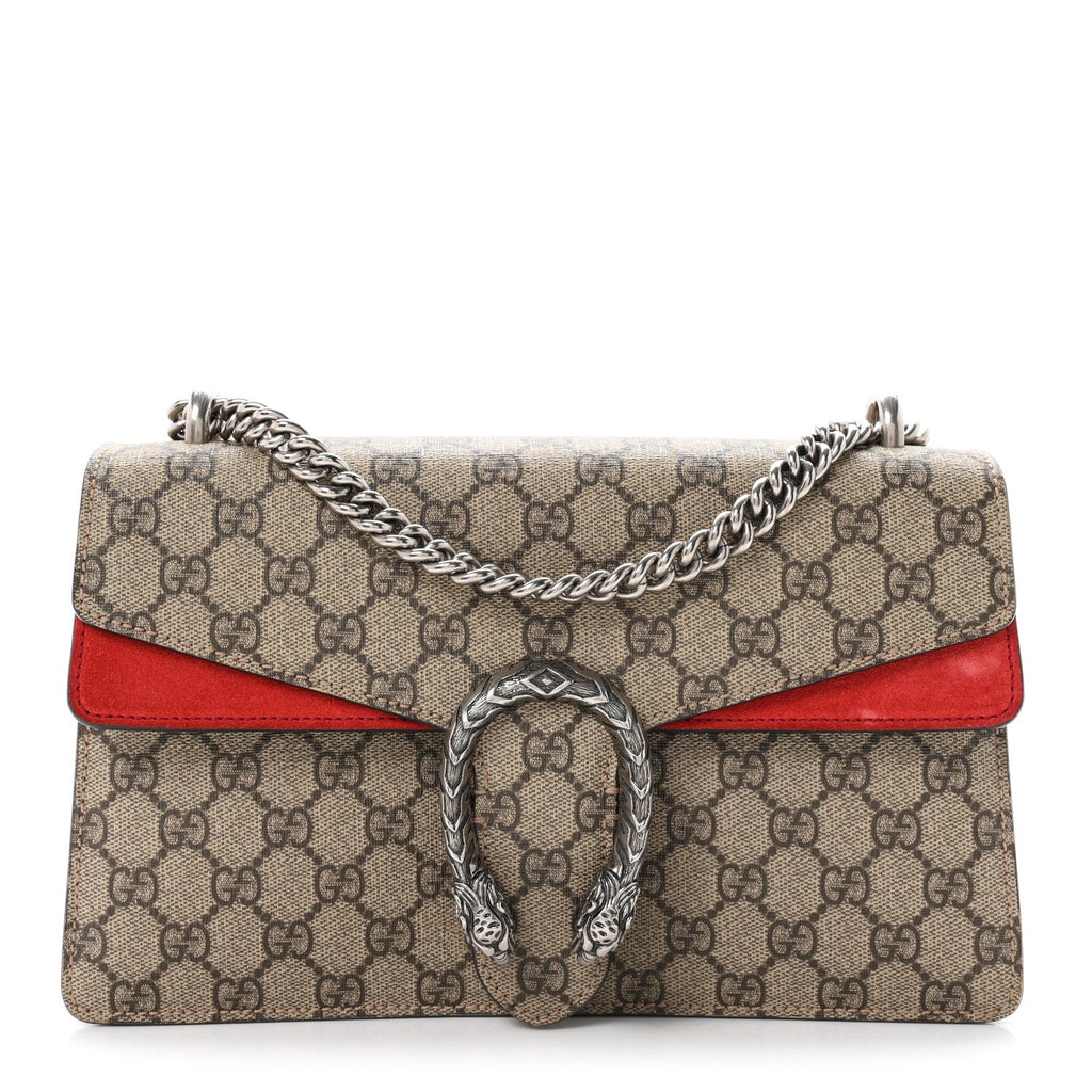 GG Supreme Monogram Small Dionysus Shoulder Bag Red
