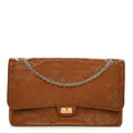 Patinated Calfskin Reissue 2.55 Maxi Flap Camel