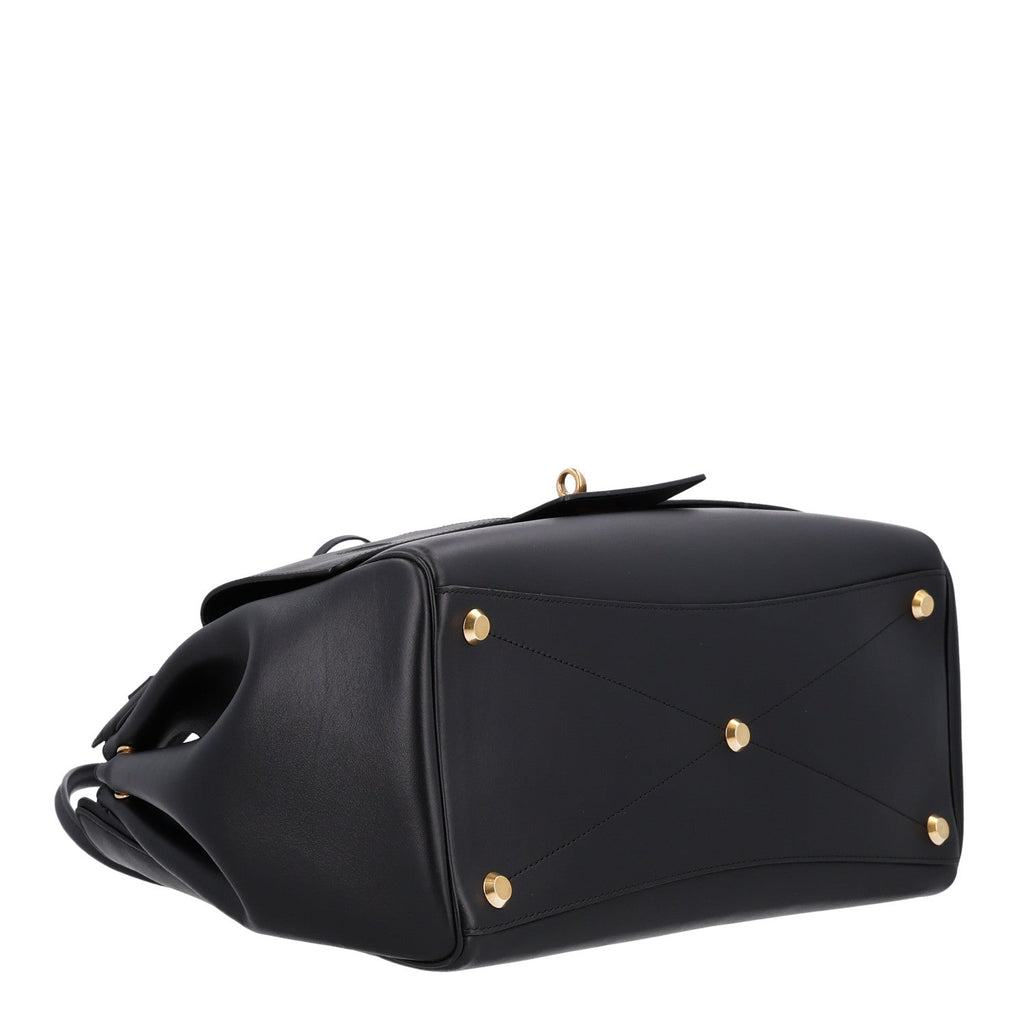 Smooth Calfskin Medium Bel Air Carry All Bag Black