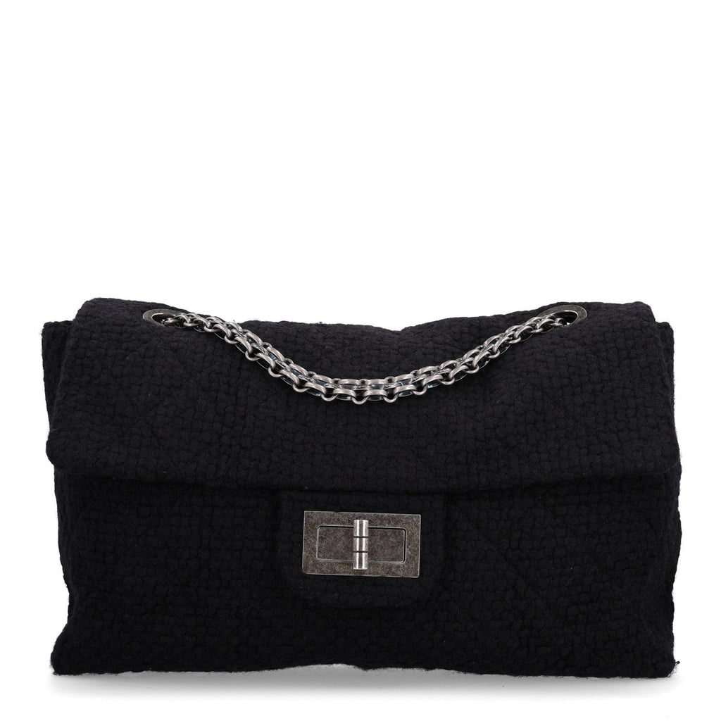 Wool Quilted XXL Reissue Flap Black