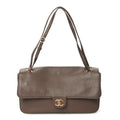 Grained Calfskin Small Souplissimo Maxi Flap Light Brown