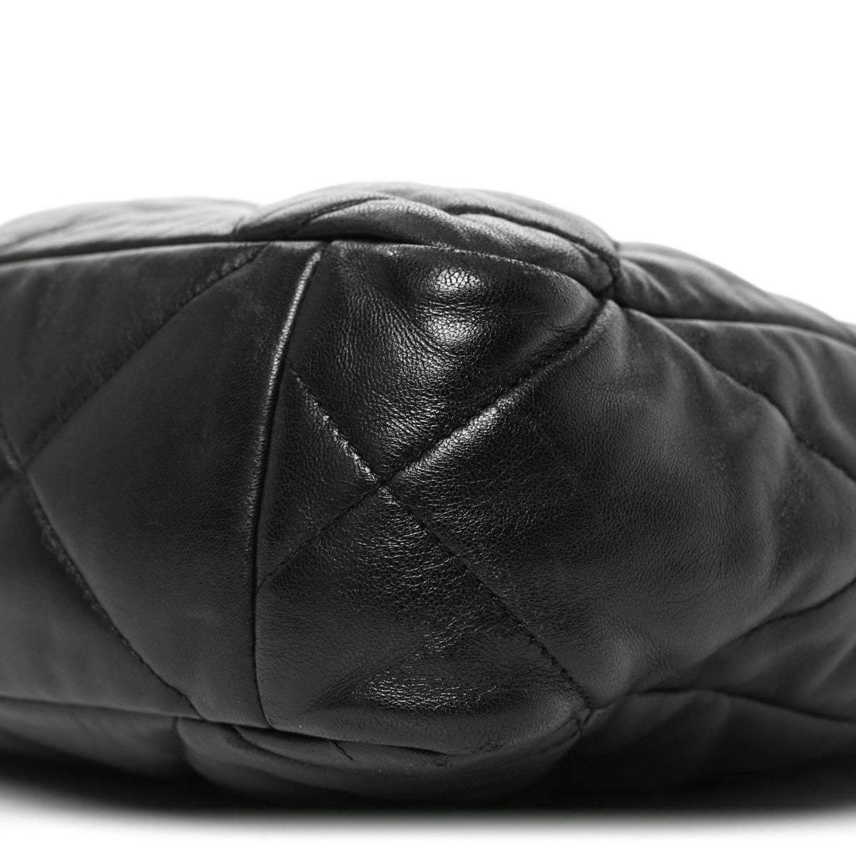 Lambskin Quilted Large Chanel 19 Shopping Tote Black