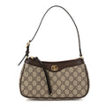 GG Supreme Monogram Textured Dollar Calfskin Small Ophidia Hobo Beige Ebony New Acero