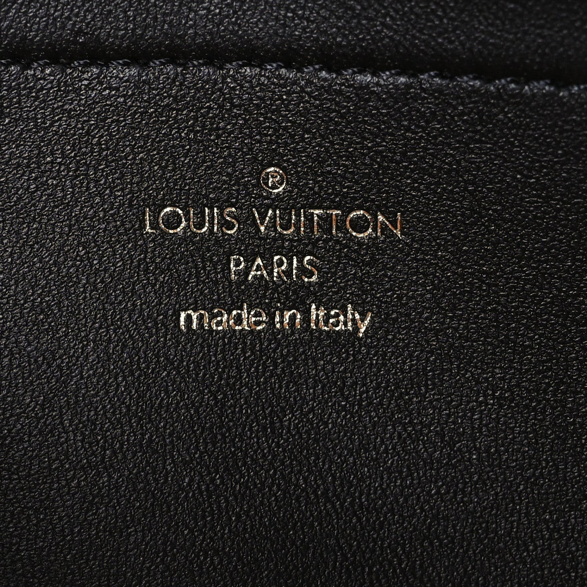 Lambskin Embossed Monogram Pochette Coussin Black