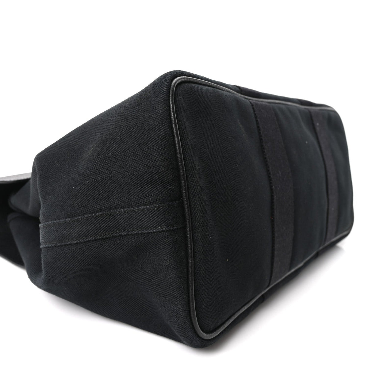Chevron Herringbone Toile Vache Liegee Valparaiso Tote  MM Black