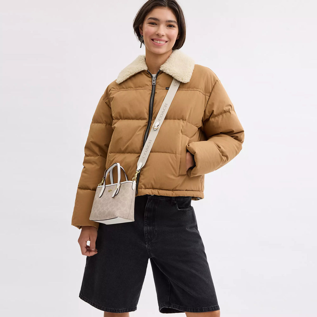 Coach Outlet City Mini Tote Bag In Signature Canvas