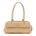Grained Calfskin Stitched Urban Essentials Small Shopping Bag Beige