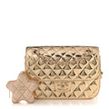 Mirror Calfskin Metallic Calfskin Medium Hollywood Boulevard Flap With Star Coin Purse Light Gold