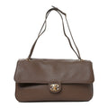 Grained Calfskin Small Souplissimo Maxi Flap Light Brown