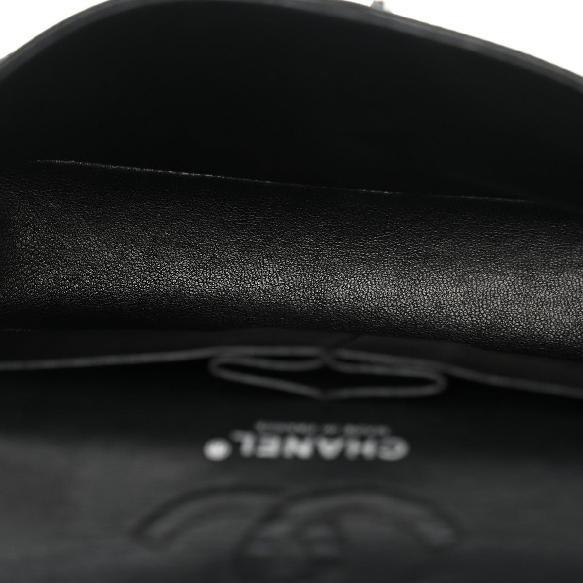 Caviar Quilted Small Double Flap Black