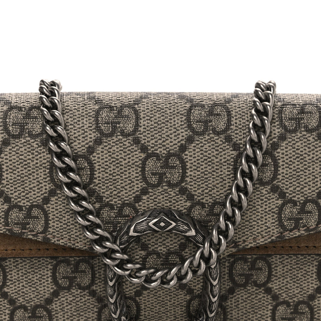 GG Supreme Monogram Super Mini Dionysus Shoulder Bag Taupe