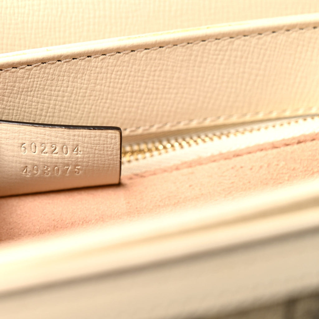 GG Supreme Monogram Horsebit 1955 Shoulder Bag Beige Mystic White
