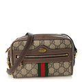 GG Supreme Monogram Web Mini Ophidia Shoulder Bag Brown