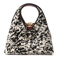 Pony Hair Printed Chic Lady Small Shopping Tote White Black