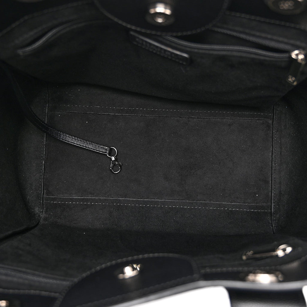 Caviar Small Studded Deauville Tote Black