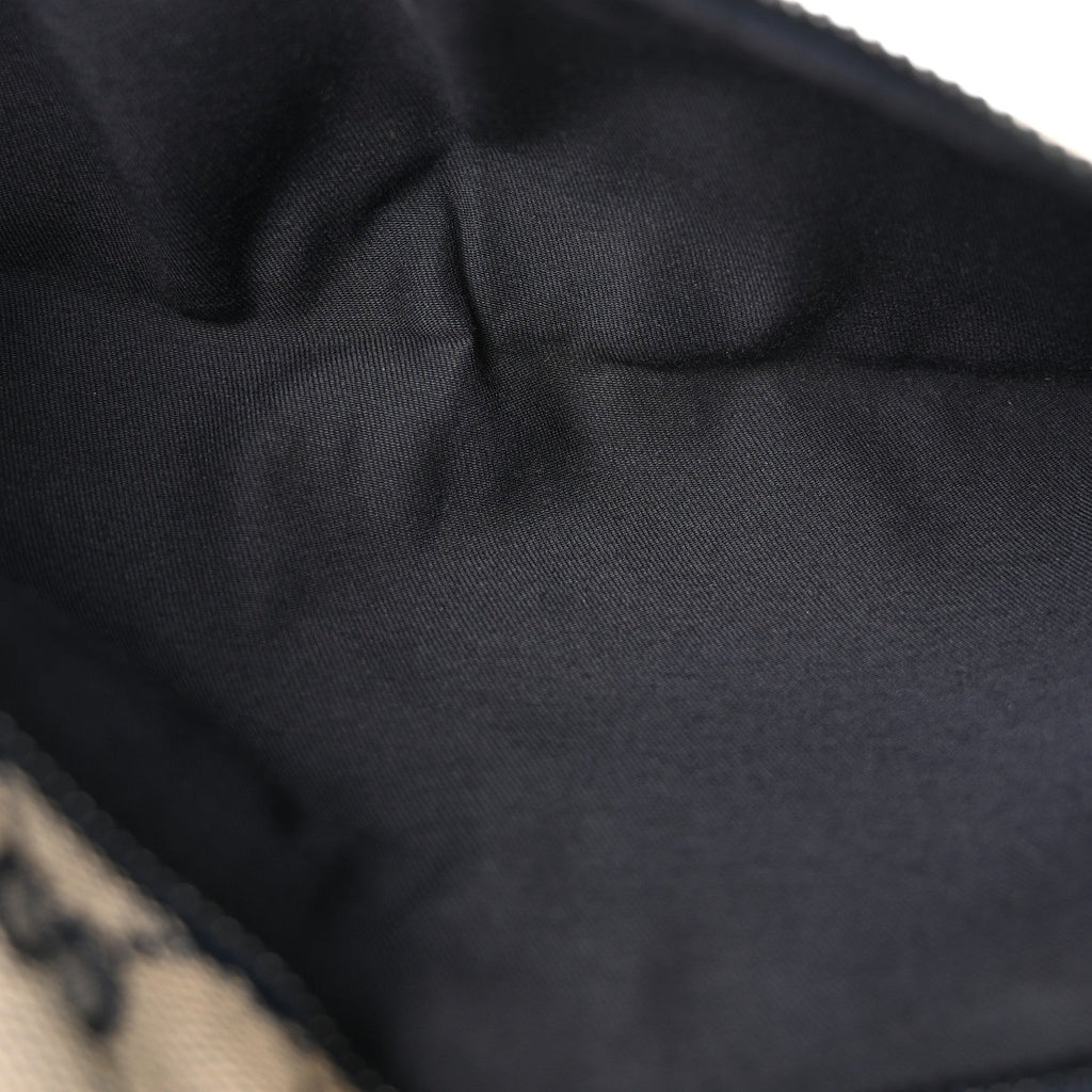GG Monogram Web Double Pocket Belt Bag Navy