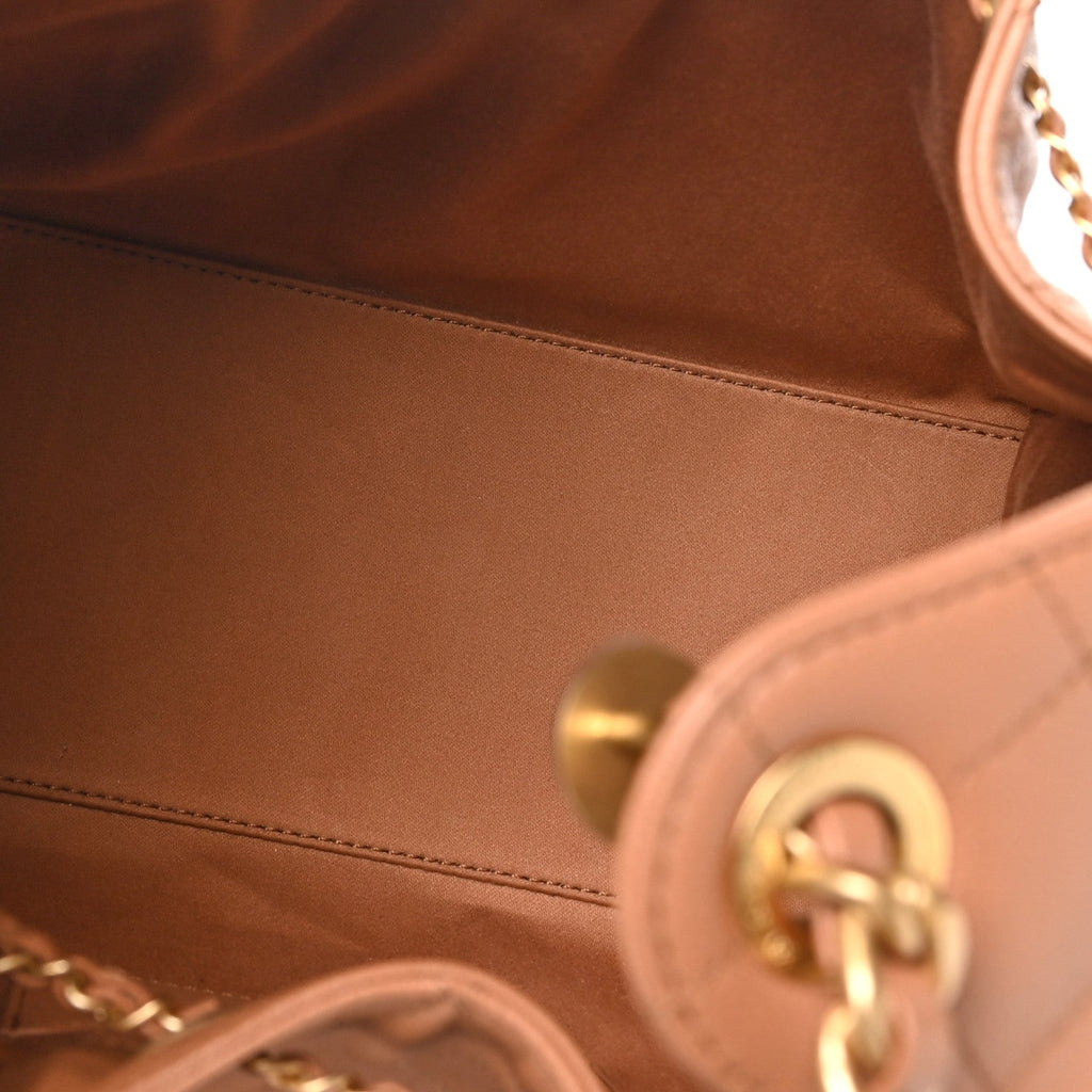 Caviar Quilted Small Chanel 25 Handbag Brown