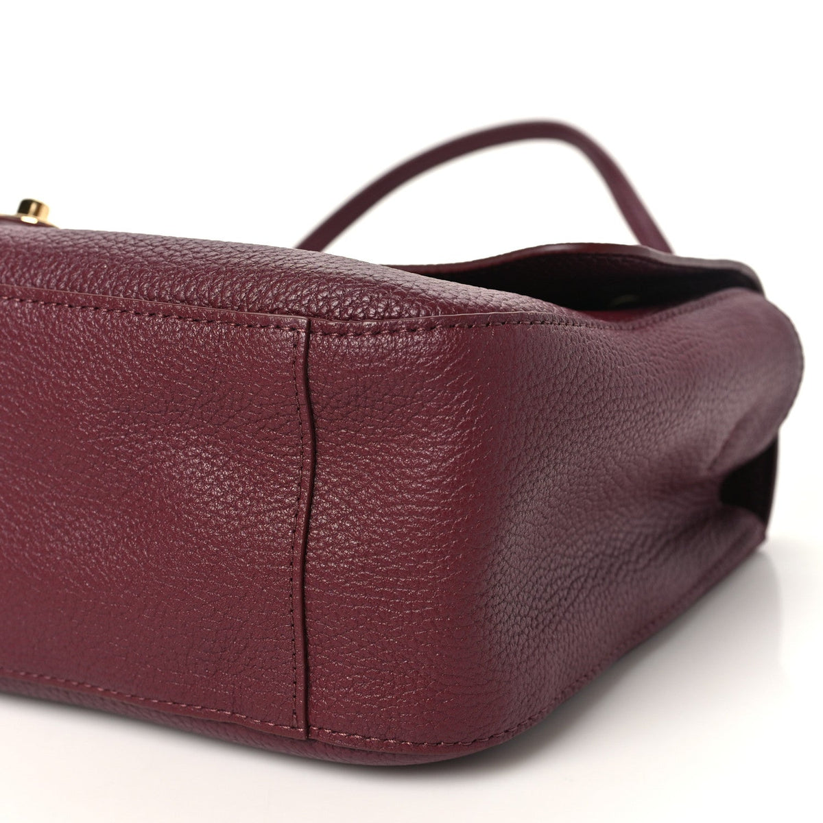 Grained Calfskin Small Souplissimo Maxi Flap Burgundy