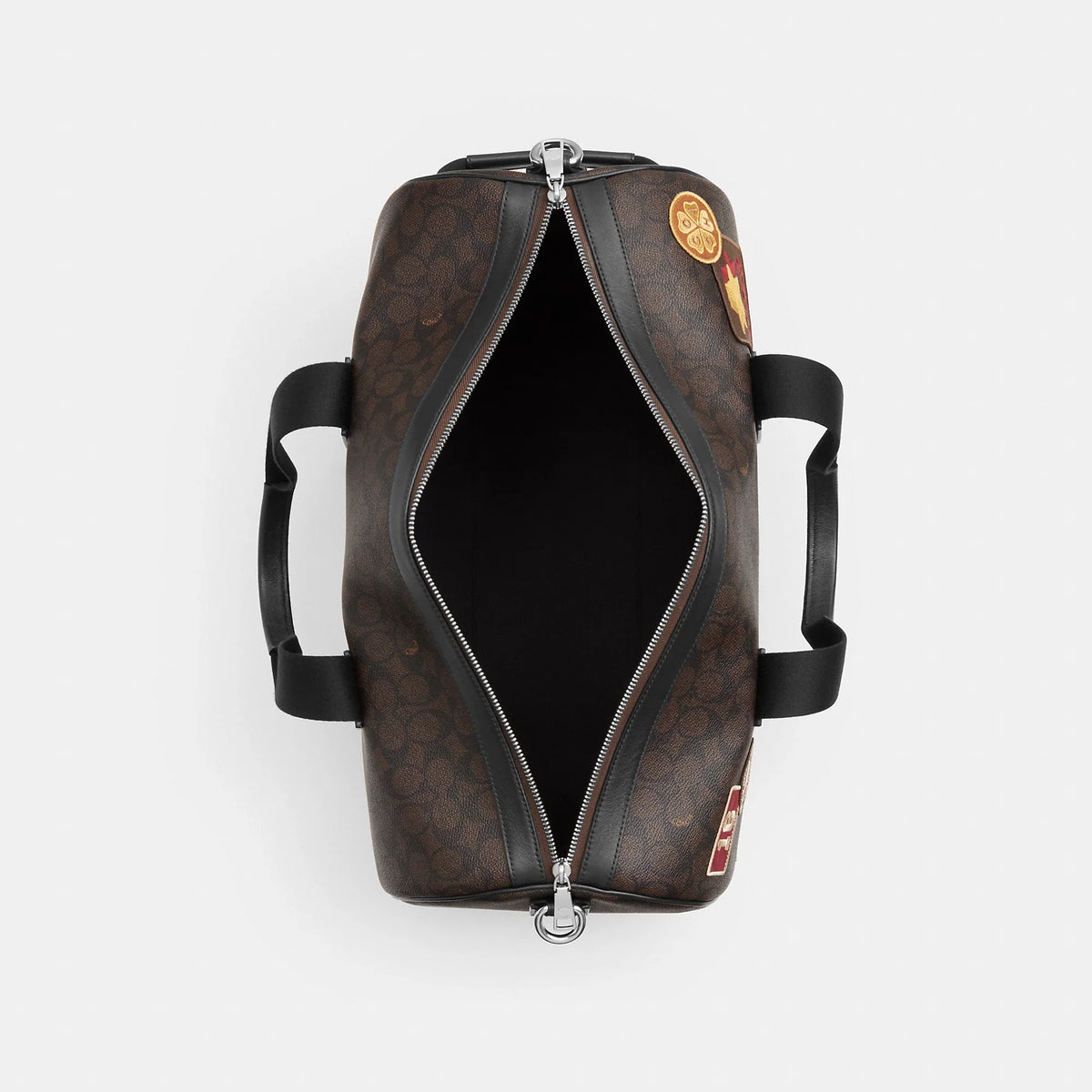 Coach Outlet Explorer Duffle Bag 45 In Signature Canvas With Patches