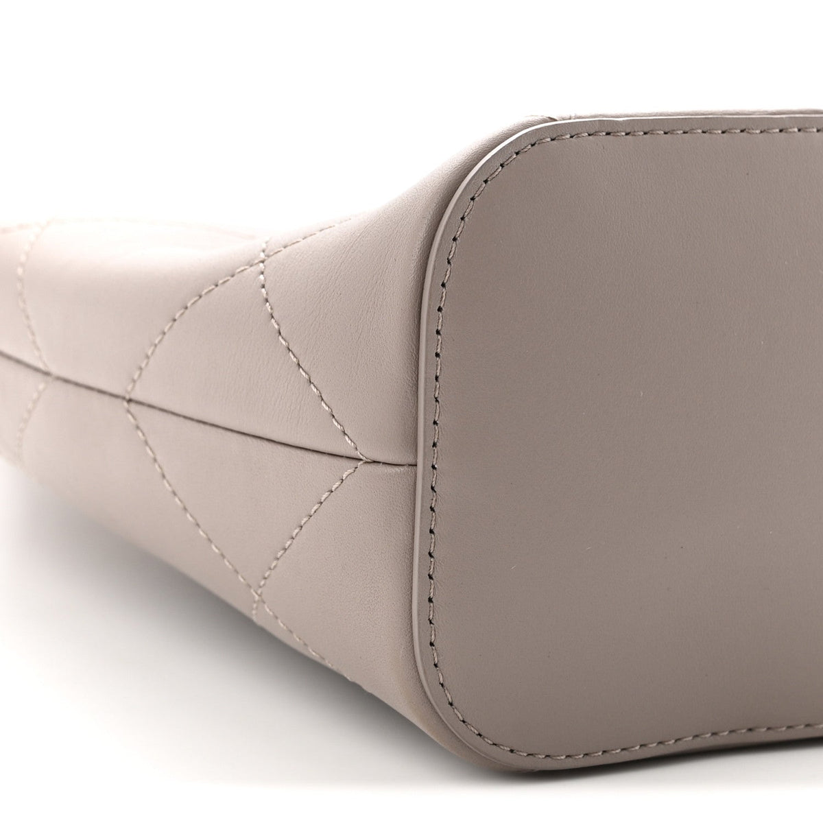 Calfskin Quilted Small Shopping Bag Grey