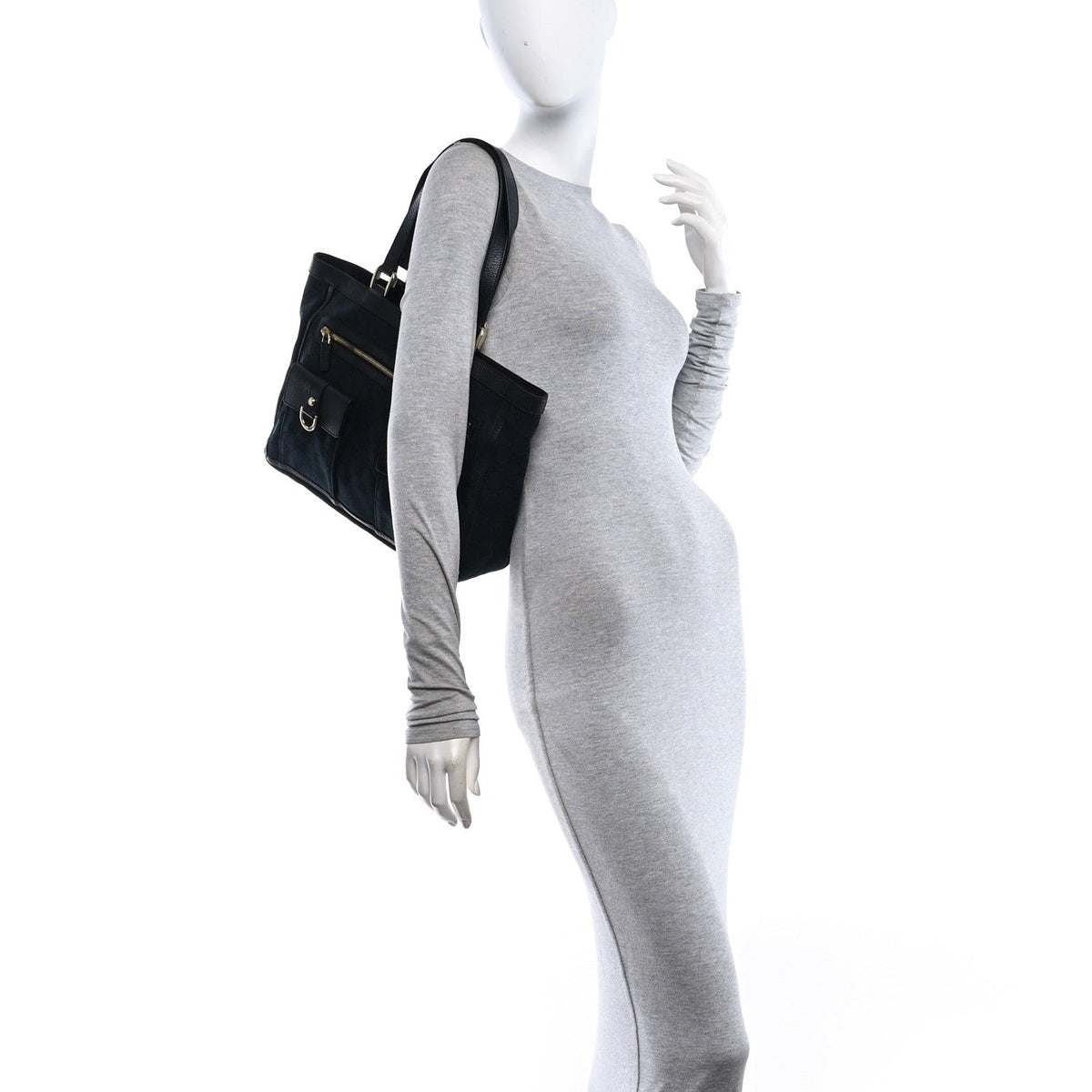 Monogram Abbey D Ring Tote Black