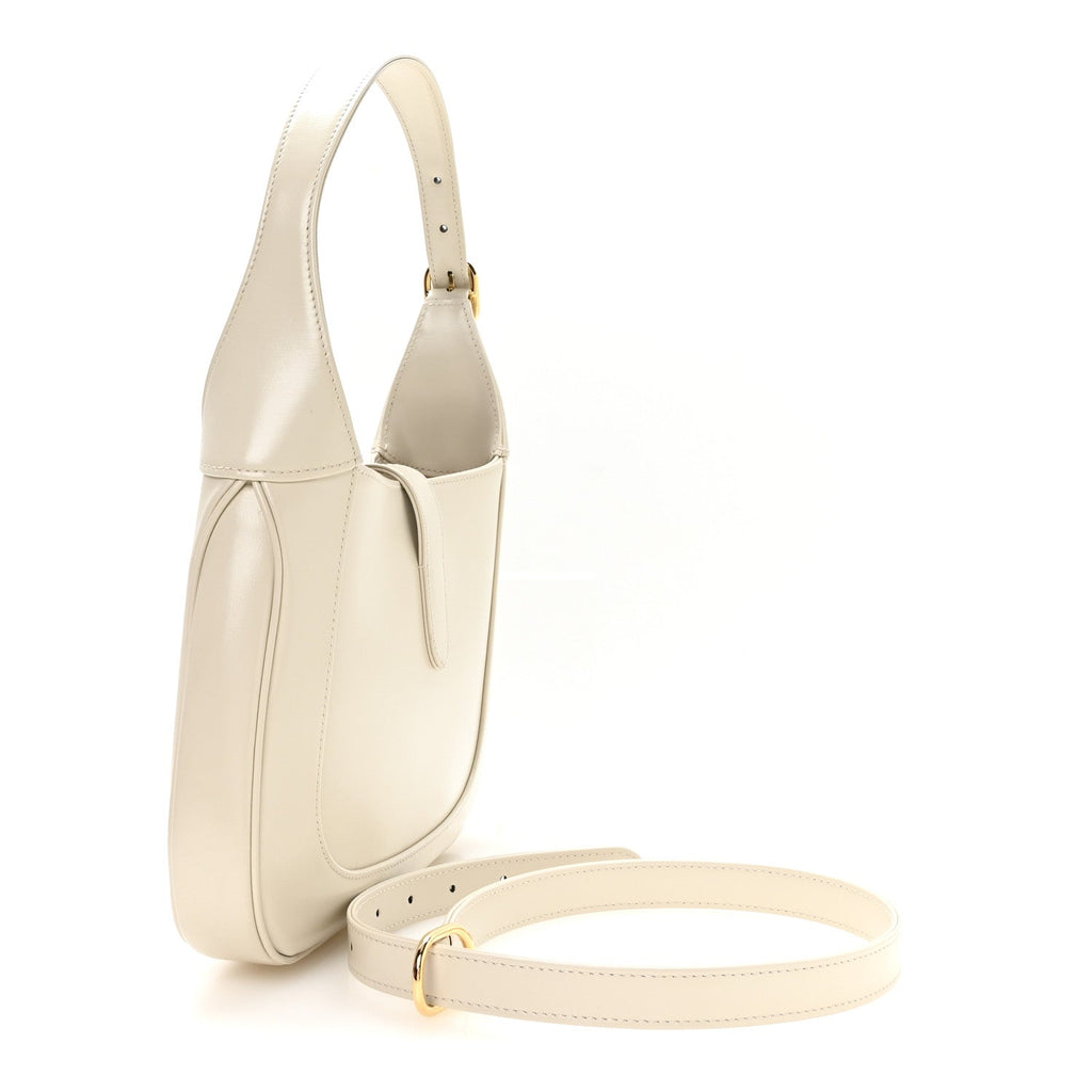 Boarded Dyana Lux Calfskin Small Jackie 1961 Hobo Mystic White