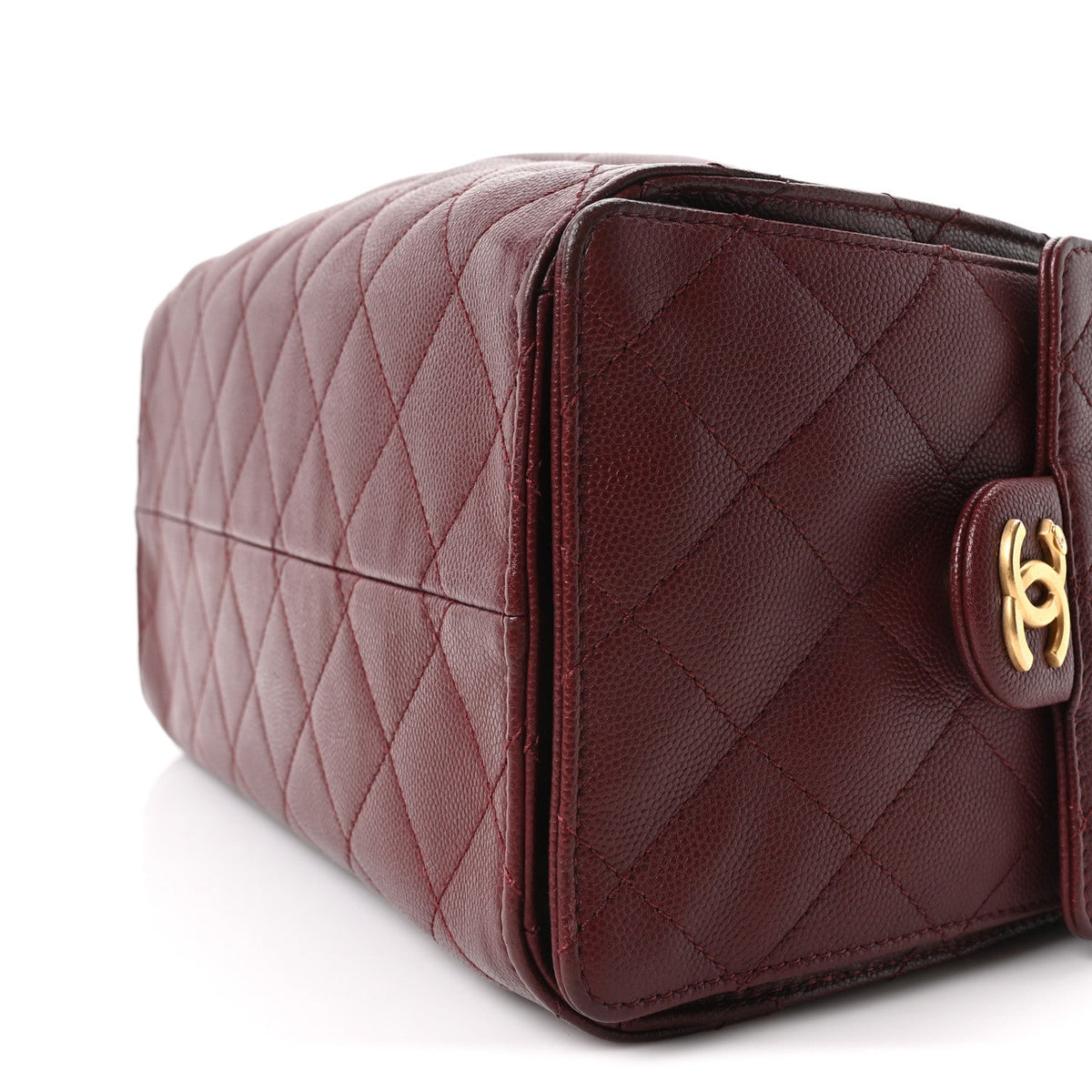 Caviar Quilted Small Chanel 25 Handbag Burgundy