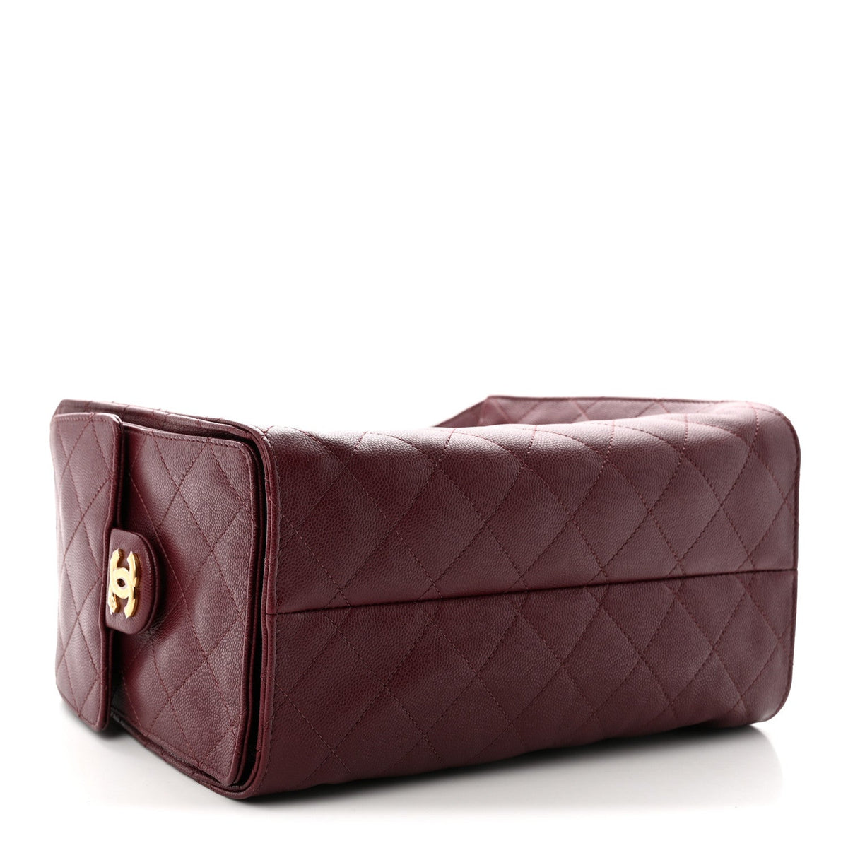 Caviar Quilted Small Chanel 25 Handbag Burgundy