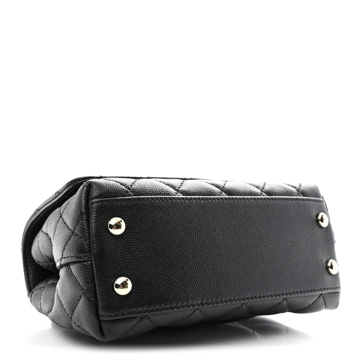 Caviar Quilted Extra Mini Coco Handle Flap Black