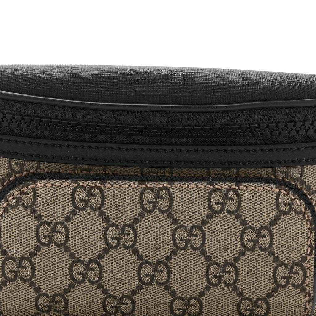 GG Supreme Monogram Belt Bag Black