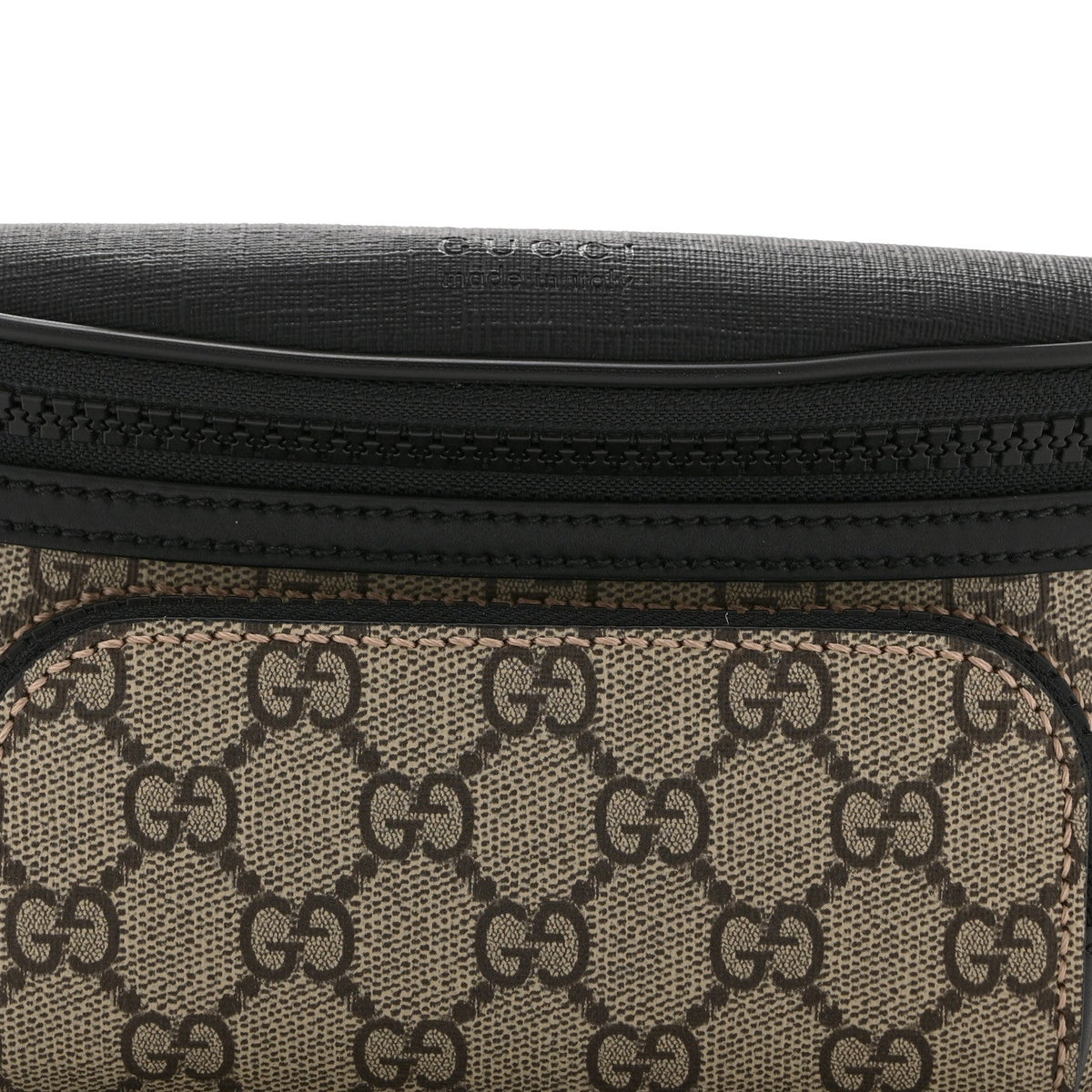 GG Supreme Monogram Belt Bag Black