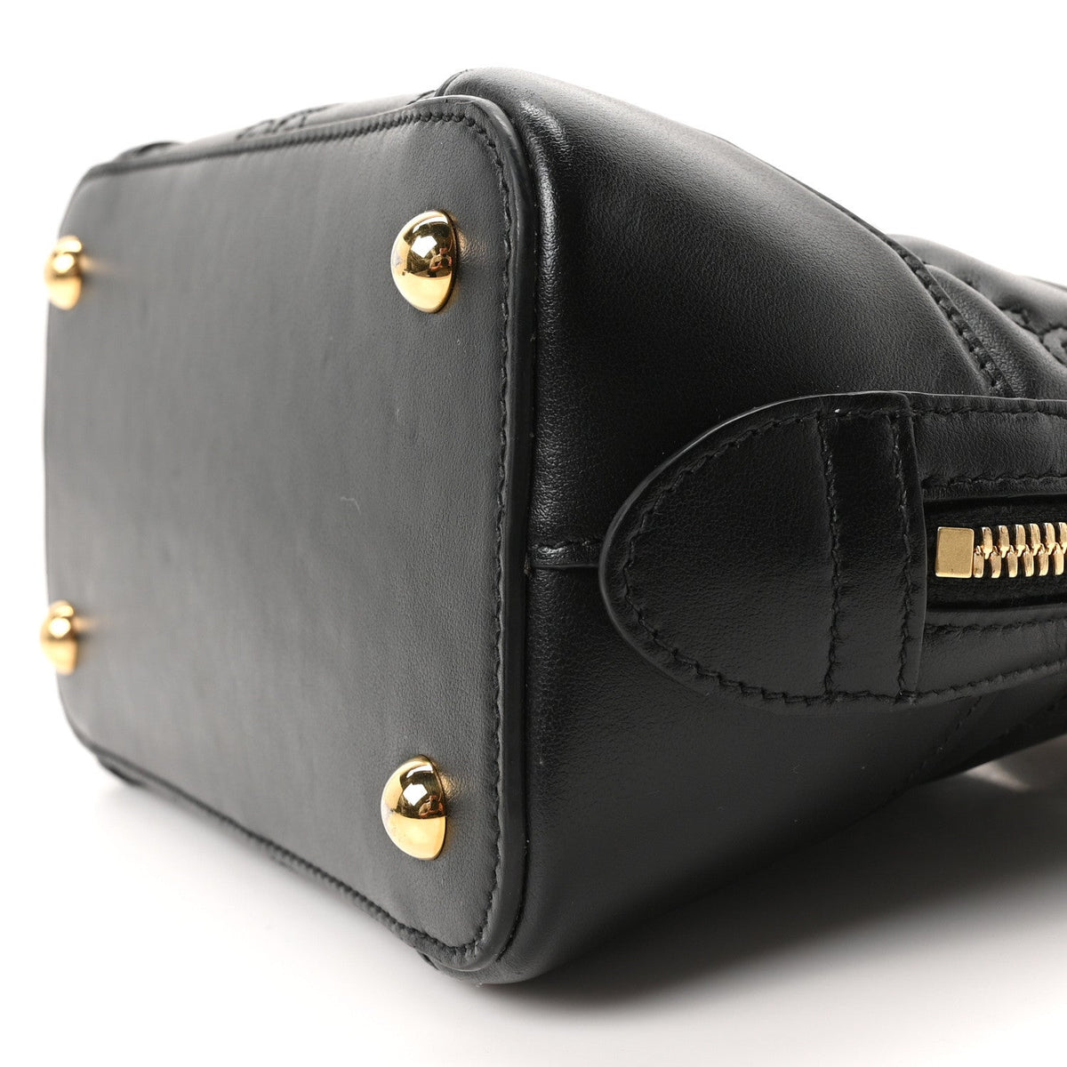 Calfskin GG Matelasse Mini Top Handle Bag Black