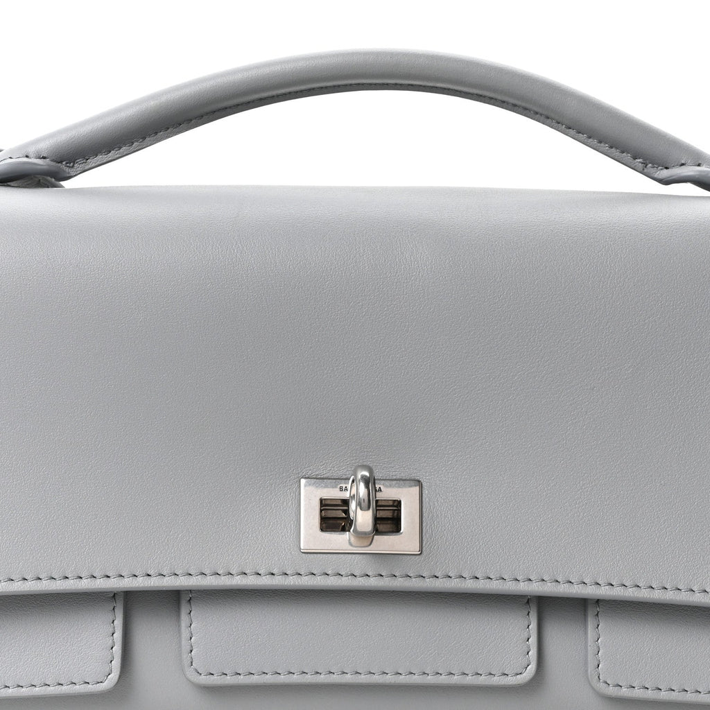 Smooth Calfskin Small Bel Air Clutch On Strap Cloud Grey