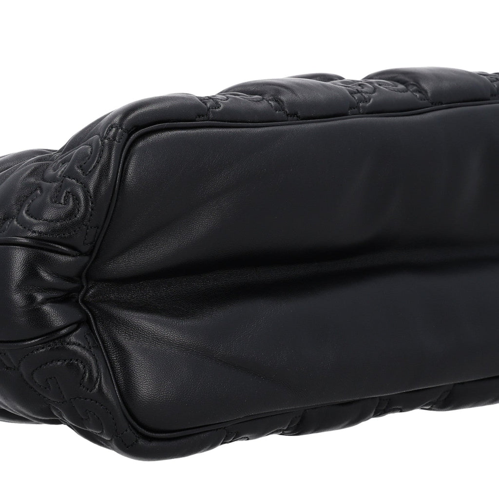 Calfskin GG Matelasse Large Tote Black