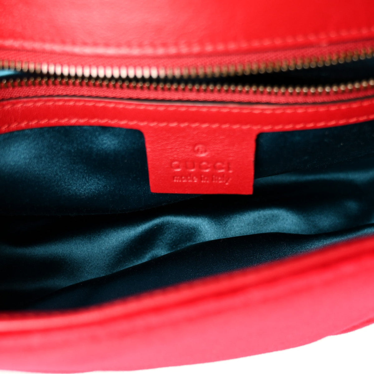 Velvet Matelasse Small GG Marmont Shoulder Bag Hibiscus Red