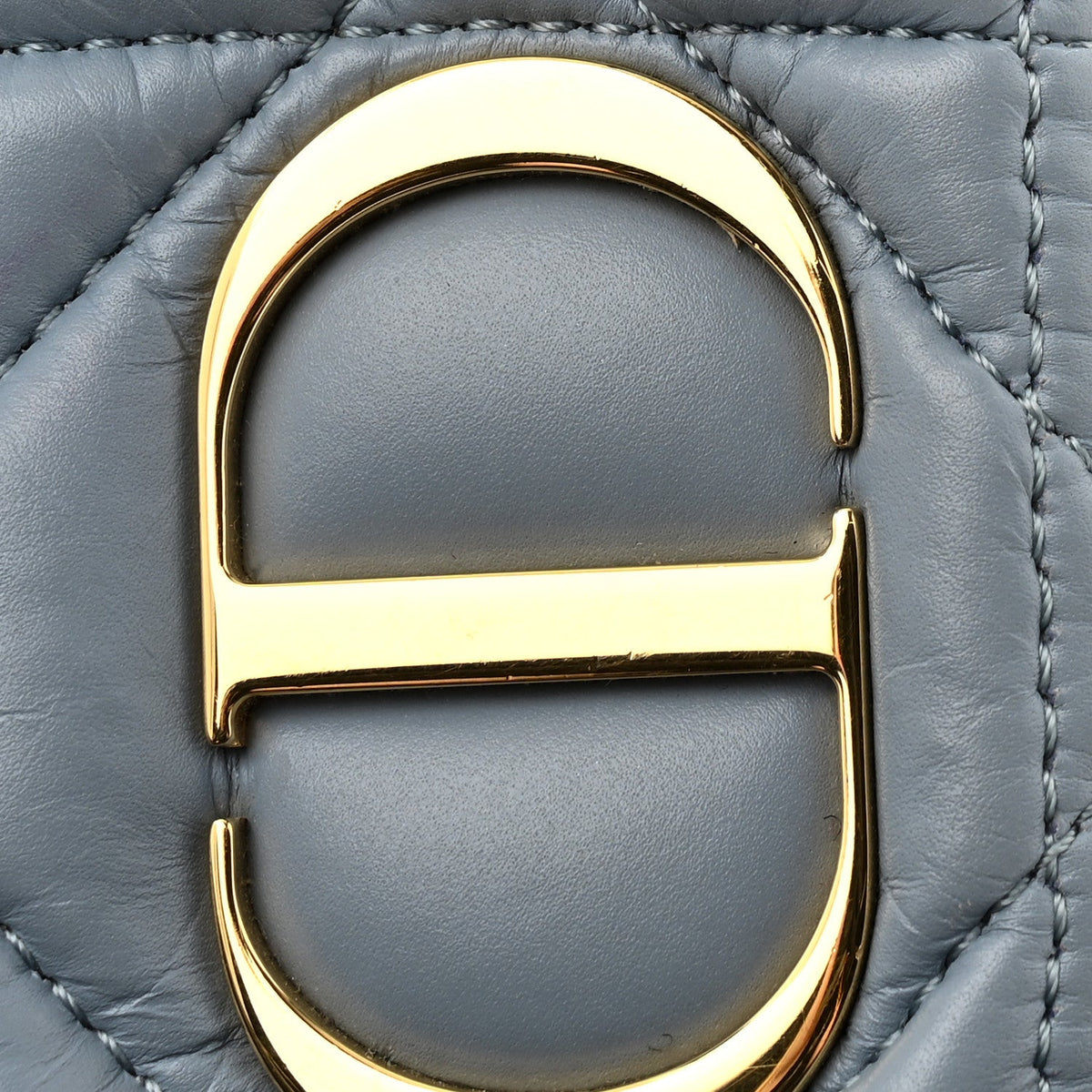 Lambskin Macrocannage Mini Dior Caro Bag Cloud Blue