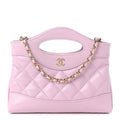 Shiny Lambskin Quilted Nano 31 Shopping Bag Lilac