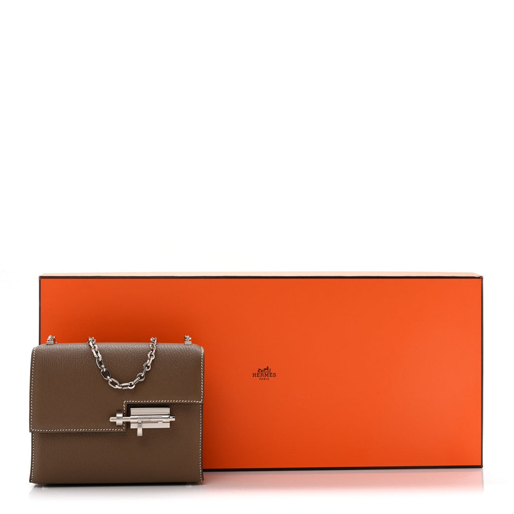Chevre Chamkila Mini Verrou Chaine Bag Etoupe