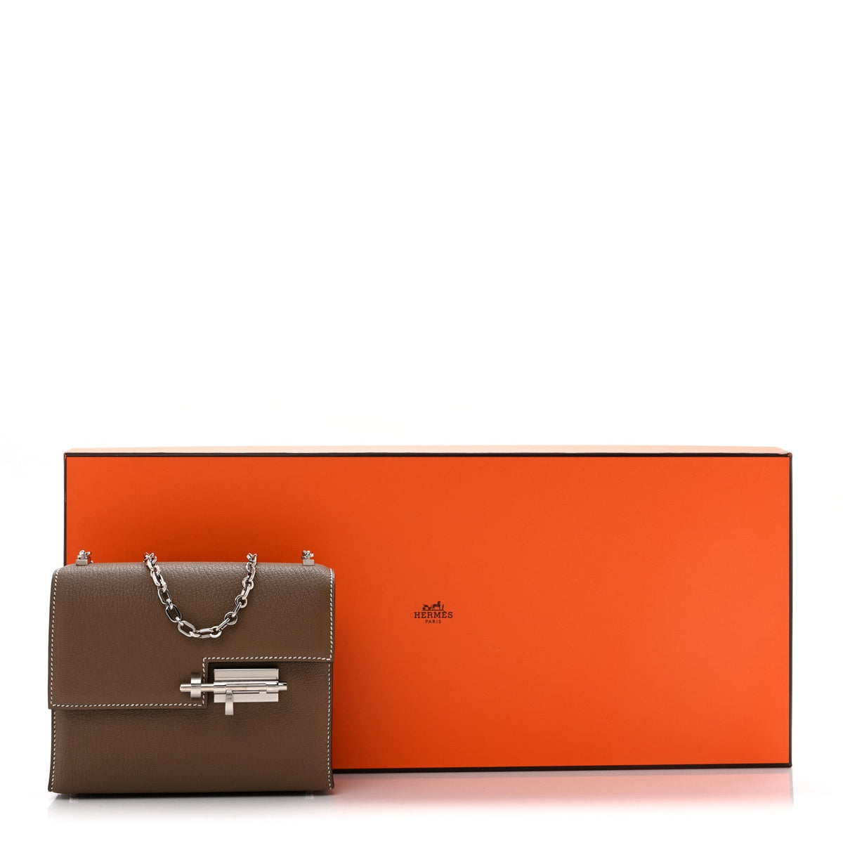 Chevre Chamkila Mini Verrou Chaine Bag Etoupe