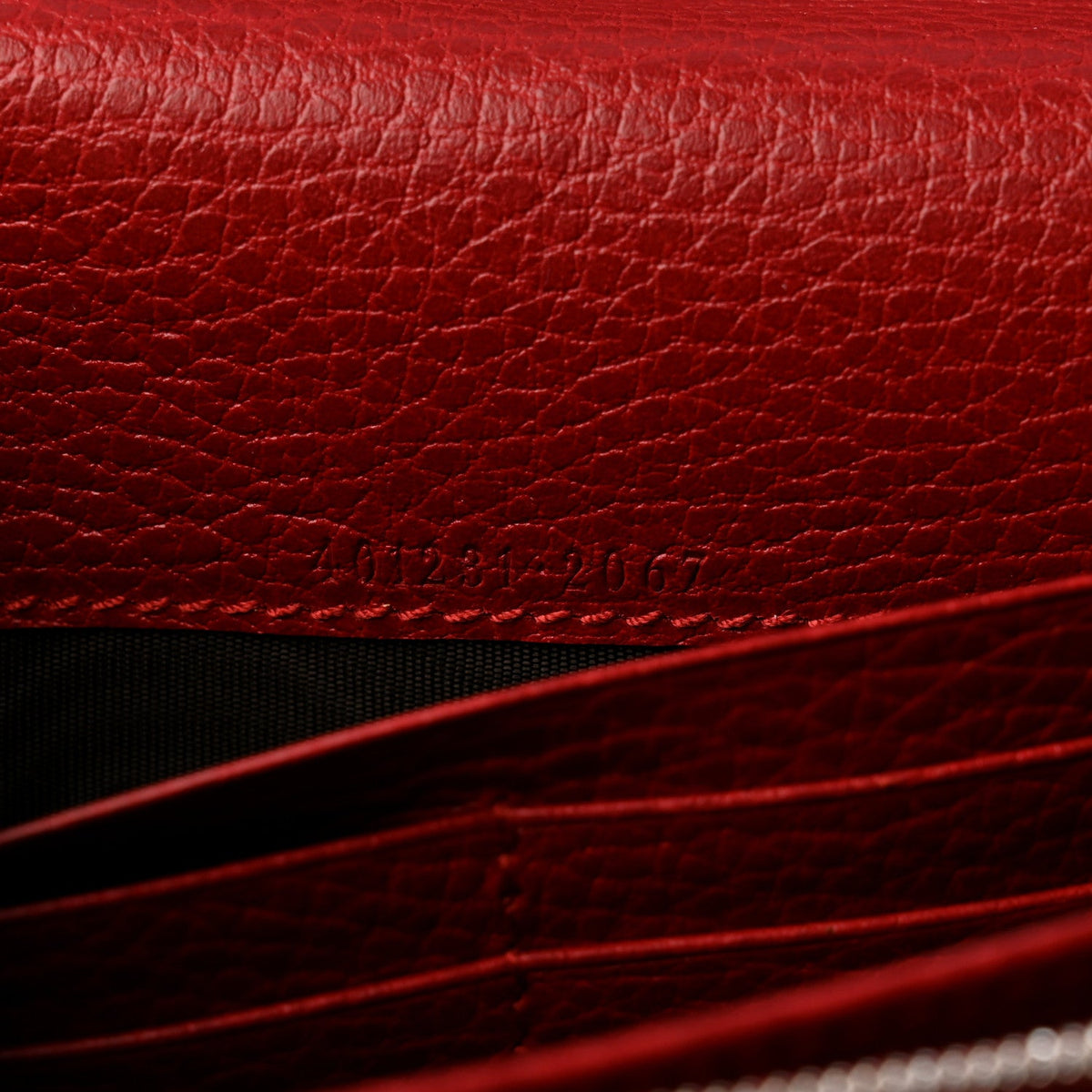 Calfskin Mini Dionysus Chain Wallet Hibiscus Red