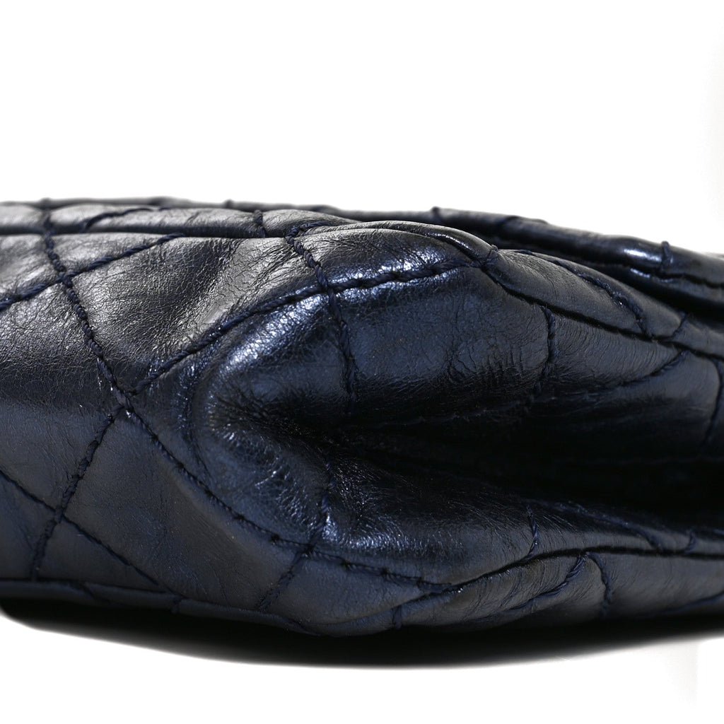 Metallic Calfskin 2.55 Reissue East West Clutch Blue