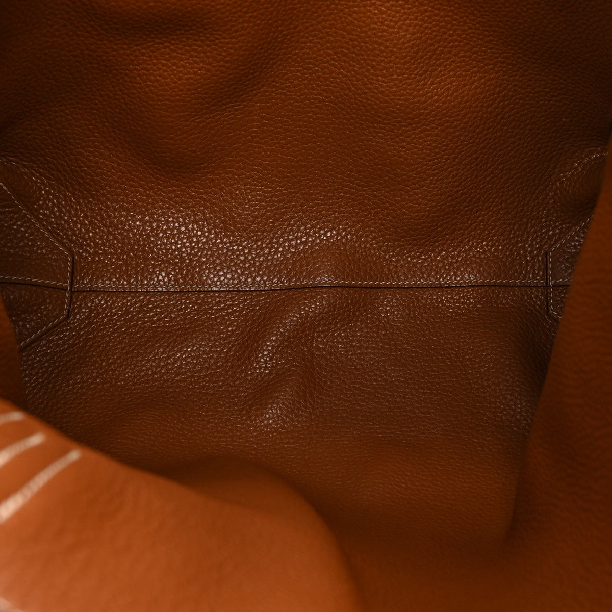 Taurillon Clemence Double Sens 45 Reversible Tote Orange Gold