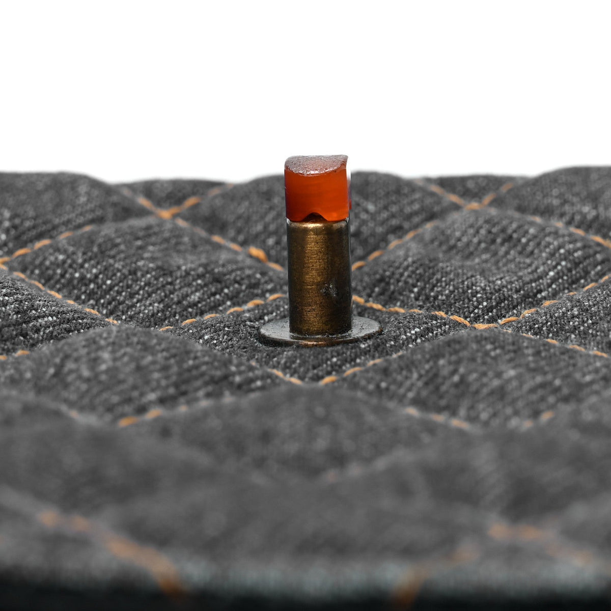 Denim Quilted Tortoise Single Flap Blue
